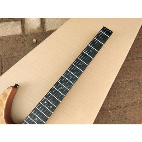 Fan Fretted 24 Frets Ebony FIngerboard Tiger Stripes Maple Neck,For Headless Electric Guitar BJ-300-1