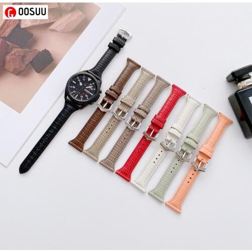 For Huawei GT2 GT2Pro GT GT2e Leather 304 Buckle Slim Texture Band Adjustable Watch Strap for Huawei Watch 42mm 46mm Wristband