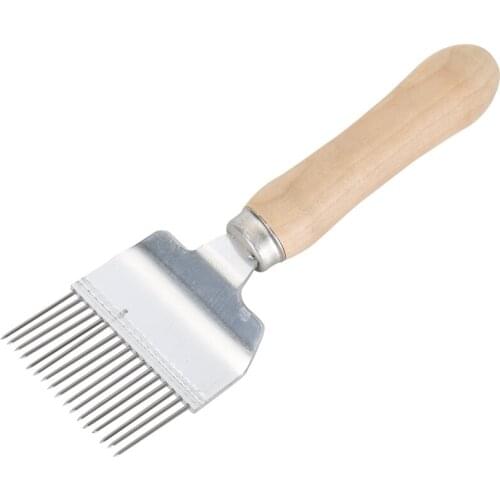 Needle type honey cutter Stainless steel needle type honey cutting fork with wooden handle Beekeeping tools Honey shovel