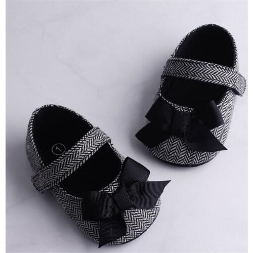 Infant Baby Girl Shoes Bowknot Anti-Slip Soft Sole Hook First Walkers Toddler Infant Baby Girl Kids Shoes 0-18M 3 Colors