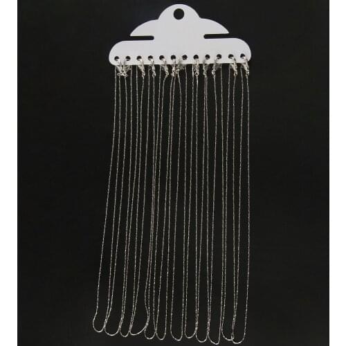 Wholesale 40cm Gold Silver Color Twisted Chains 12Pcs/Lot With Lobster Clasps for Jewelry Making DIY Accessories Supplies