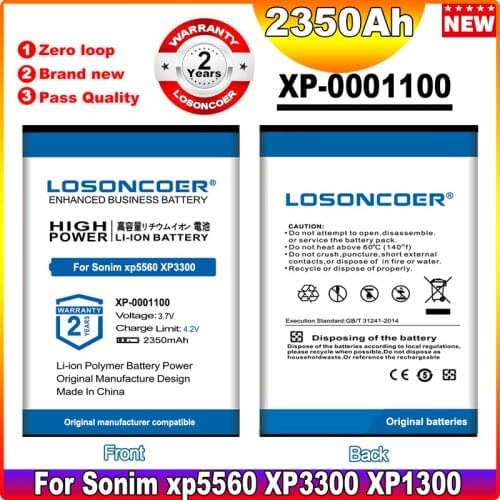 Original LOSONCOER XP3.20-0001100 2350mAh Battery For Sonim XP5560 XP3300 XP1300 XP3.2 QUEST PRO XP5300 XP-0001100