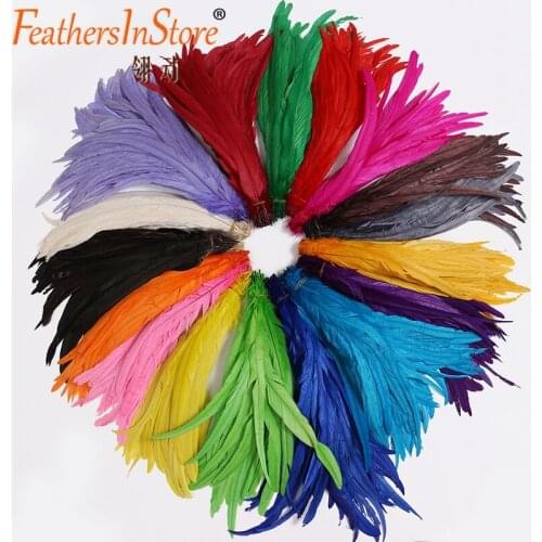 100pcs 14-16inches rooster feather coque feathers tails 35-40cm chicken feather plumes for carnival performance decor
