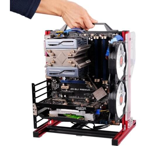 Portable Vertical PC Test Bench Open Frame Computer Stand Case DIY Mod For ATX MATX ITX Chassic Hand Held Graphics Card