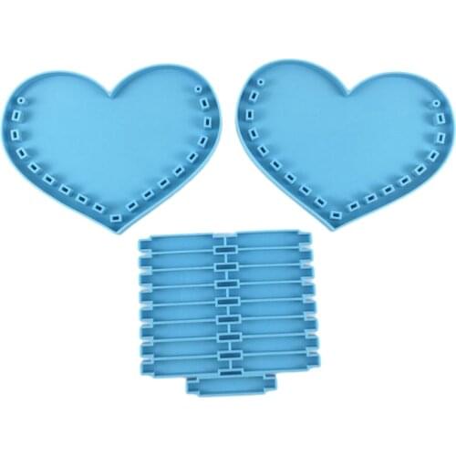 Heart Style Tote Bag Silicone Mould Handbag Epoxy Resin Mold DIY Crafts Flower Plant Pot Ornaments Decorations Casting Tools