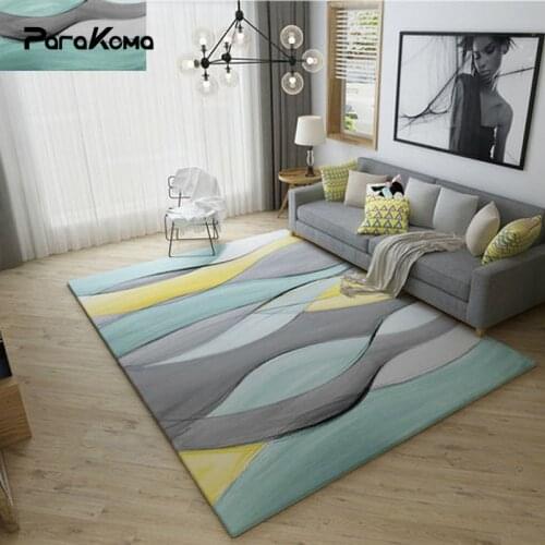 Modern Minimalist Living Room Carpet Geometric Pattern Floor Cushion Rugs for Bedroom Living Room Rug Large