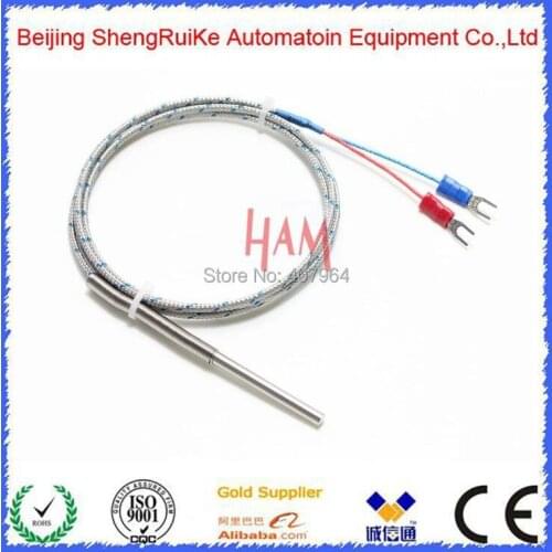 K type Fine diameter thermocouple with lead wire ,two wire system, fast delivery