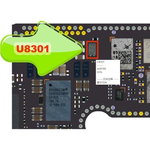 U8301 AK8789-L AK8789 789 SON-4 U5530 for iphone X XS XS-MAX Hall Effect IC