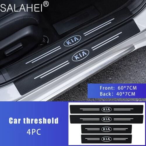 Car Door Protector Decors Sill Scuff Plate Film For Kia Motors K2 K3 K5 Sportage 3 Sorento Ceed Cerato R Rio 3 4 K2 K3 X-Line