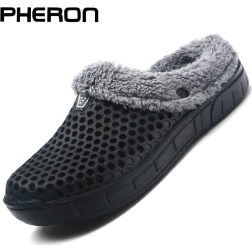 Women EVA Slippers 2021 Waterproof Winter Cotton Slippers Winter Warm Clogs Women Suede Plush House Shoes Lovers Cotton Memory