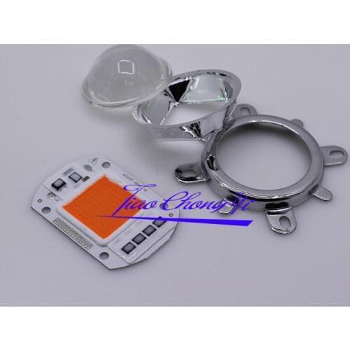 1set AC 220/110V 50w led full spectrum 380nm-840nm+44mm 60lens F grow light 2021New