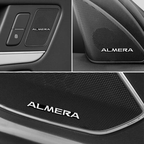 10pcs 3D aluminum speaker stereo speaker badge emblem Sticker for Nissan Almera G15 N16 Car-Styling Badge Accessories