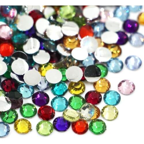 1000Pcs Resin Rhinestones Flat Back Gems Non Hotfix Rhinestone Clear Crystals For Nail Art Decoration Glue On Strass For Clothes