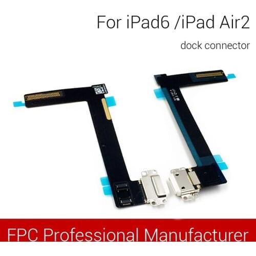 White/black Flex Cable Fix Replacement For iPad6 iPad Air2 USB Charging Port Dock Connector