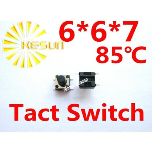 FREE SHIPPING 100PCS 6X6X7 SMD Tactile Tact Mini Push Button Switch Micro Switch Momentary