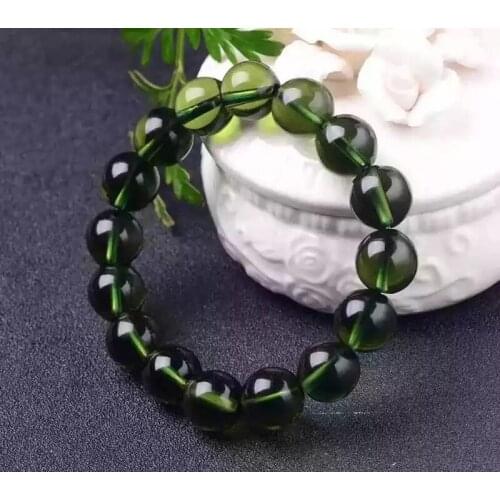 Hot Sale A++ Natural Moldavite green aerolites crystal stone Bracelet energy apotropaic 22g-36g/ lot Unique Bracelet