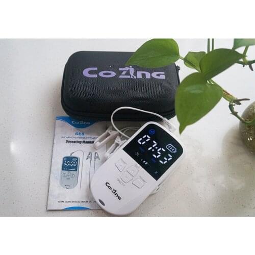 CES Device Brain Electronic Therapy Stimulation Device Tens Ems Massage Ear Clip Electrode Sleep Insomnia Cure