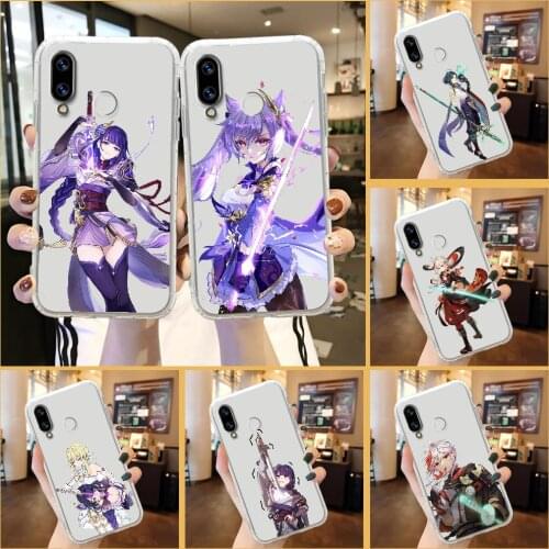Genshin Impact Phone Case For Huawei Honor 6 7 8 9 10 10i 20 A C X Lite Pro Play transparent painting back luxury cover soft