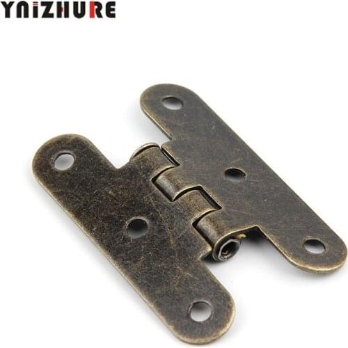 20pcs 55*35mm Antique wooden Box metal Curio Furnitur Hinge H-type 6-hole flat piece H-type hinge link Box jewelry leaf Hardware