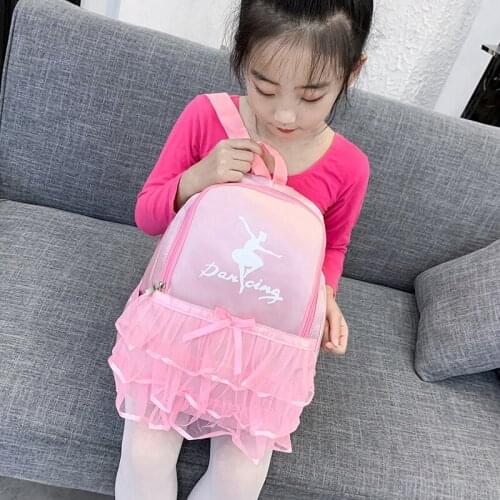 Child Dance Bags Female Embroidered Ballet Dance Bag Girl Kids Children Book Bag Pink Dance Backpack Ballerina
