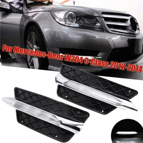 1 Pair Daytime LED Running Lights DRL Fog Lamps 2048851453 2048851353 For Mercedes-Benz W204 Mercedes C-Class 2012-2014