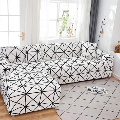 Elastic Solid Color Sofa Cover 1/2/3/4 Seater Slipcover Couch Covers for Universal Sofas Livingroom Corner Shaped Slipcover