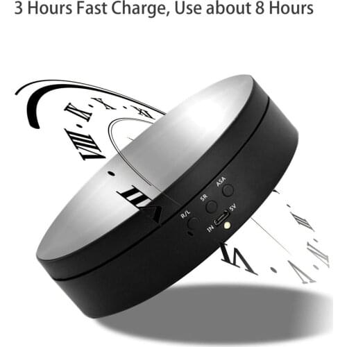 Intelligent Charging Adjustable Speed Electric Turntable 360 Degrees Rotating Display Stand For Jewellery Watch Display
