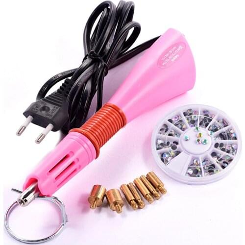 Manicure tool DMC Hot Fix Rhinestones Full Set With Hotfix Nail tools sets Crystal Glass Iron On Rhinestones Wedding Dress H1078