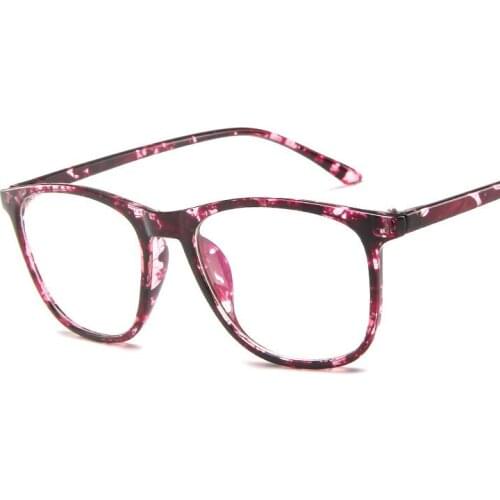 Korean Simple Square Ultralight Glasses Frame Men Women Transparent Eyewear Frame 0 Clear Lenses Can be Myopia frame 2019