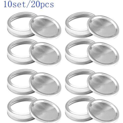 20pcs Wide Mouth Lids Bands Split-Type Jar Lids Leak-proof for Jar Canning Lids Covers kitchen supplies new