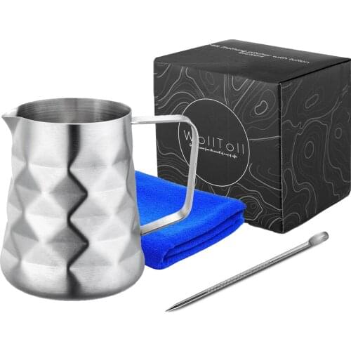 Milk Frothing Pitcher 20oz 350ml Espresso Steaming Frothing Cup with Internal Measurement Perfect for Espresso Machines and Latt