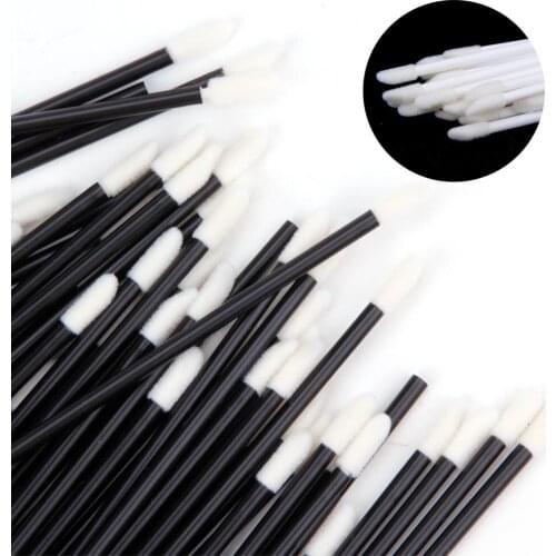 50/100 Pcs/pack Disposable Lip Brush Makeup Brushes Lipstick Mascara Wands Brush Cleaning Eyelash Cosmetic Brush Applicators Too