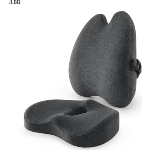 Memory Foam Lumbar Cushion Orthopedic Pillow Office Chair Cushion Support Waist Back Pillow Sets Car Seat Cushion Hips Massager