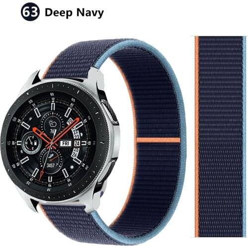 Universal 20mm 22mm Nylon Velcro Loop Strap For Samsung Galaxy Watch 3 Active1 2 Replacement Wristband For Huawei Watch GT/GT2