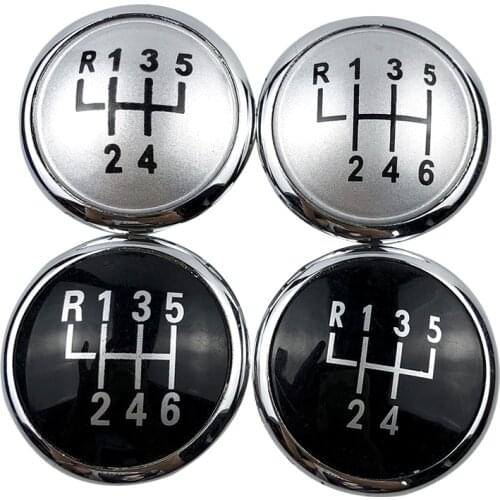 5/6 Speed Car Manual Gear Shift Knob Lever Stick Shifter Pen Cap Cover Emblem For Volkswagen VW Polo 9N 9N2 Vento GTI 2002-2010