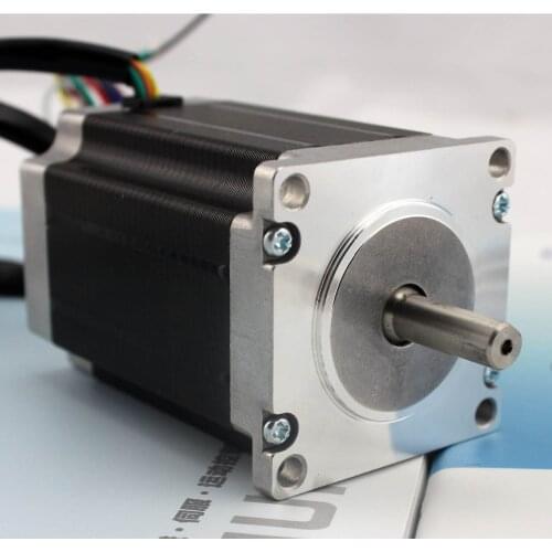2.1Nm nema23 stepper motor 84mm DC24 volt motor hybrid stepping 8 wire stepper motor LC57HS84 replace 23hs8430 flat key shaft