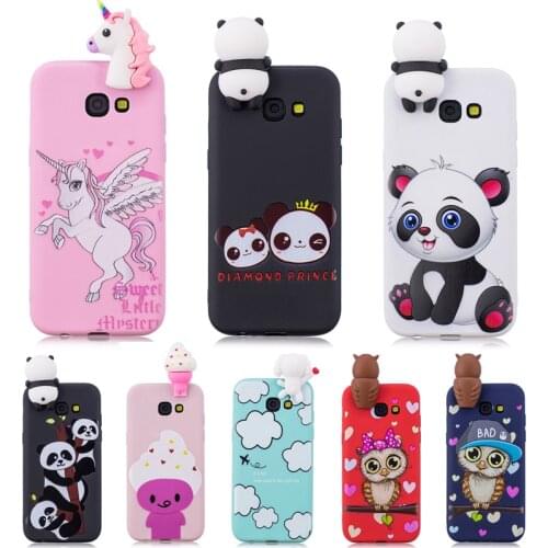 3D Cute Unicorn Panda Owl Soft Silicone TPU Cover on For Coque Samsung Galaxy J3 J5 J7 A3 A5 2017 2016 Case Fundas Girl Child
