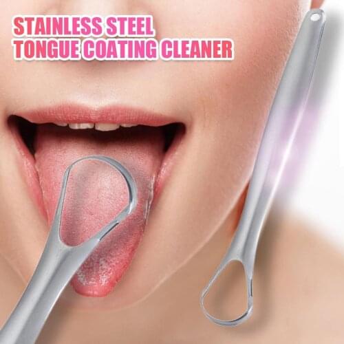 3pcs Tongue Scraper Stainless Steel Oral Tongue Cleaner Brush Fresh Breath Cleaning Oral Care Cleaning Tool cepillo de dientes