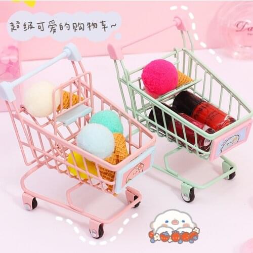Beauty egg rack powder puff drying bracket sponge egg storage box dustproof bracket double trolley cute storage shopping cart