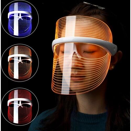 LED Light Therapy Face Mask Photon Instrument Anti-aging Anti Acne Wrinkle Removal Skin Tighten Beatuy SPA Treatment 3 Colors