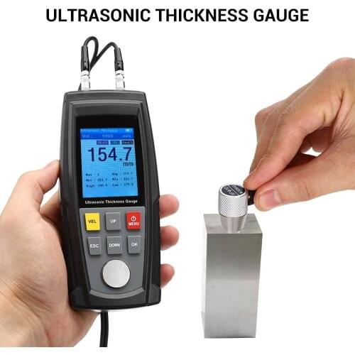 Ultrasonic Thickness Gauge Meter Tester Battery Digital Width Measuing instruments Ultrasonic Thickness Gauge