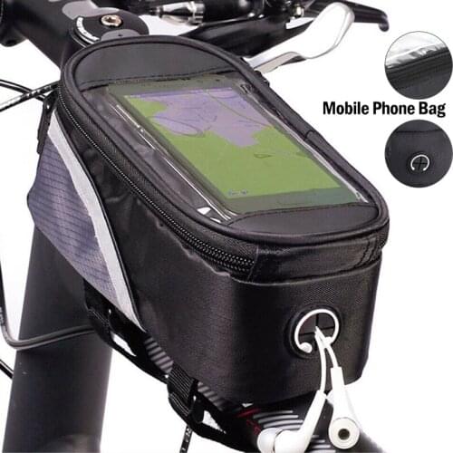 Cycling Bag Bicycle Bike Head Tube Handlebar Cell Mobile Phone Bag Case Holder Screen Phone Mount Bags Case With Touch screen 1