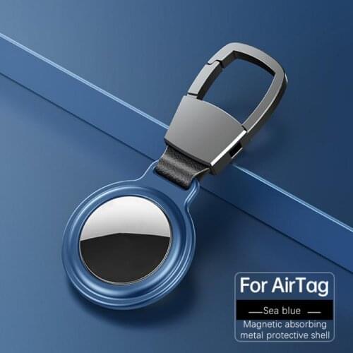 High Quality Metal Magnetic Case For Apple Airtags Protect Cover For Apple Locator Tracker Anti-lost Keychain Protect Sleeve
