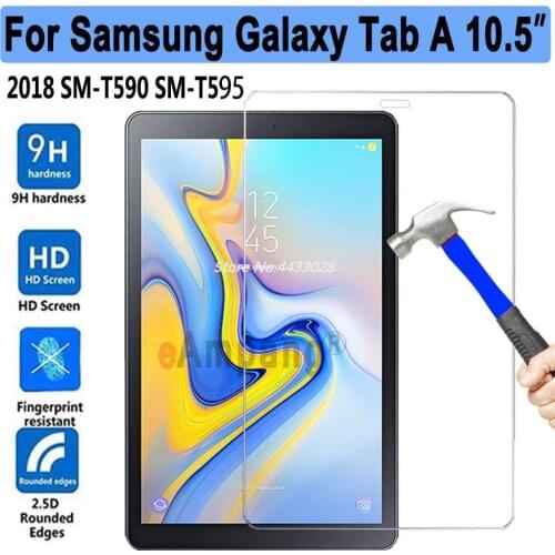 9H Tempered Glass for Samsung Galaxy Tab A 2018 10.5 Inch SM-T590 SM-T595 SM-T597 Tablet Screen Protector Protective Film Glass