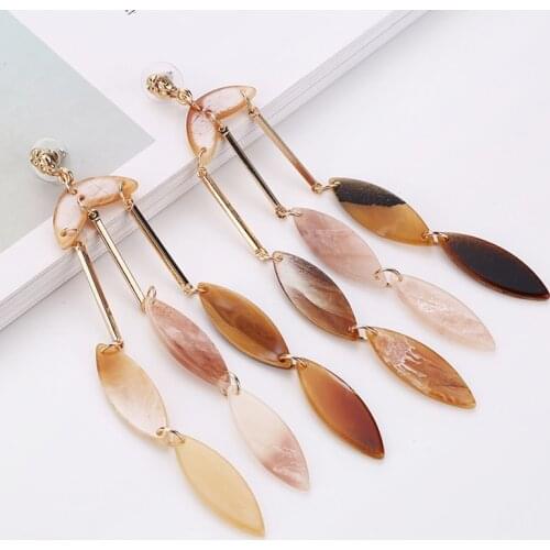 Long Tassel Earrings Acrylic Brincos For Women Earring Pendientes Oorbellen Boho Bohemian Ashion Jewelry Earings Brinco Earing