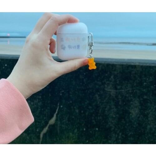 1PC resin gummy bear keychain flatback resin Colorful Candy Color Animal Resin Pendant charms resin keyring for woman jewelry