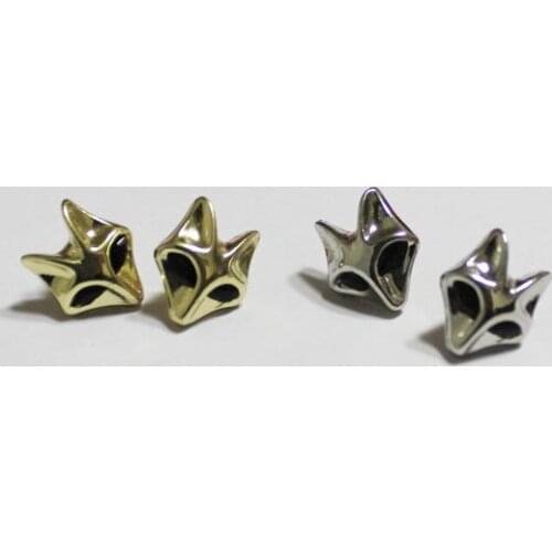 Fashion jewelry metal fox earrings for women size 1*1.3cm