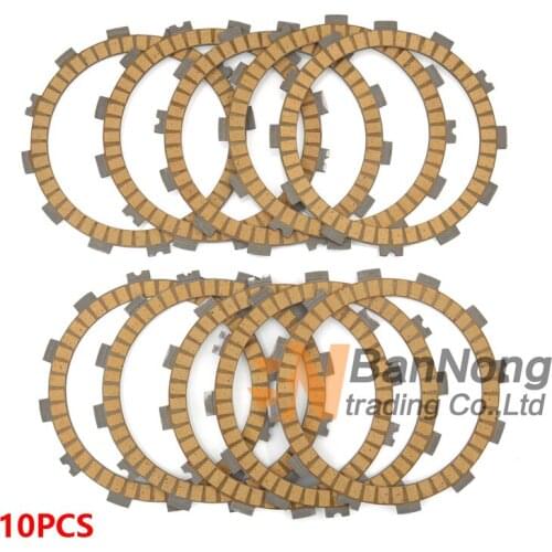 10PCS Motorcycle Paper base Clutch Friction Discs Plates For Kawasaki Ninja ZX-10R 2004-14/Ninja ZX-10R ABS 2011-12-13-14-2015