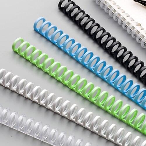 12pcs/Lot A4/A5 12mm 30 Hole Notebook Plastic Binding Spiral Strip Loose Leaf Notebook Paper Ring Album Scrapbook School Office