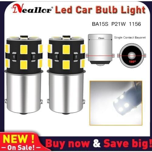 2x White Canbus No Error 1156 P21W LED Bulb for Seat Leon 3 MK3 Alhambra ibiza LED Driving Daytime Running DRL Reversing lights